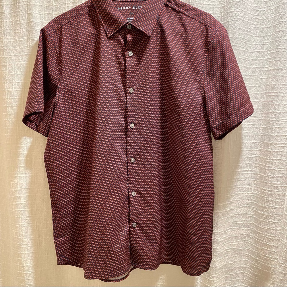 Perry Ellis Short Sleeve Button Shitt